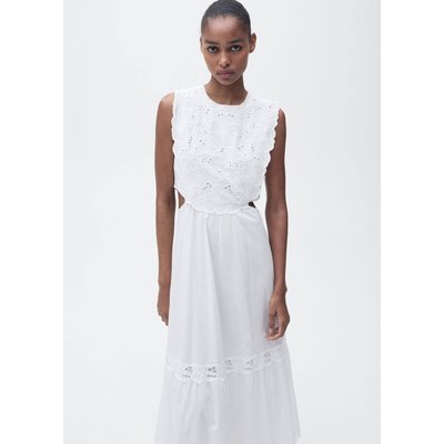 Robe brodée ouvertures latérales MANGO