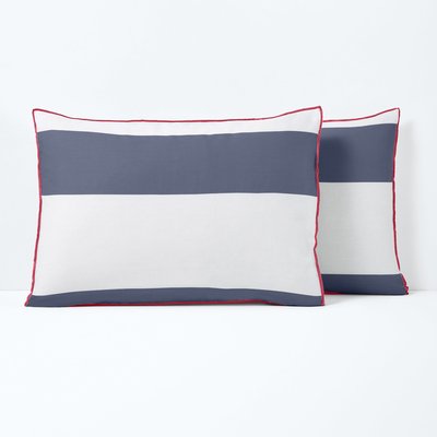 Yacht Striped 100% Cotton Pillowcase LA REDOUTE INTERIEURS