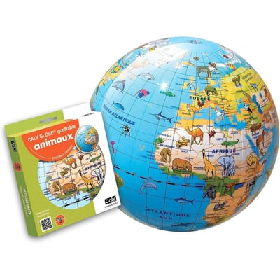 Globe terrestre Gonflable Animaux 30cm BASS & BASS