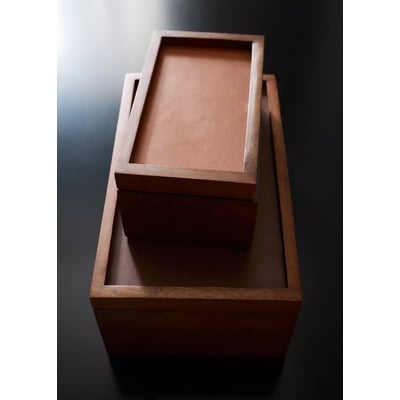 Petite boîte carrée en bois MANGO HOME