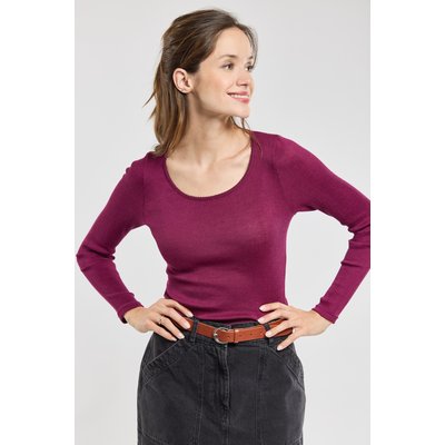T-shirt manches longues en laine et soie ARMOR-LUX