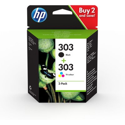 Cartouche d'encre 303 noire + 3 couleurs HP