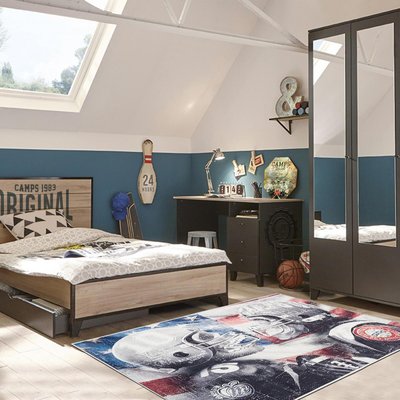 Tapis enfant tissé SKULLS UN AMOUR DE TAPIS