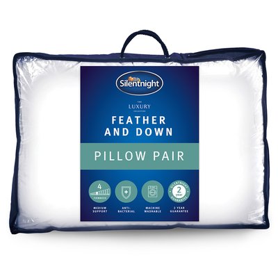 Duck Feather and Down Anti Allergy Pillow Pair SILENTNIGHT