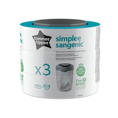 Lote de 3 recargas para caixote do lixo Simplee TOMMEE TIPPEE