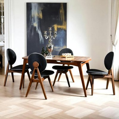 Ensemble salle à manger vintage - 4 chaises grises SITIA PIER IMPORT