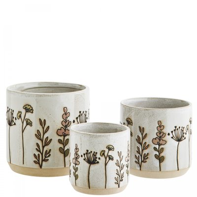 Lot de 3 cache-pots Plantes MADAM STOLTZ