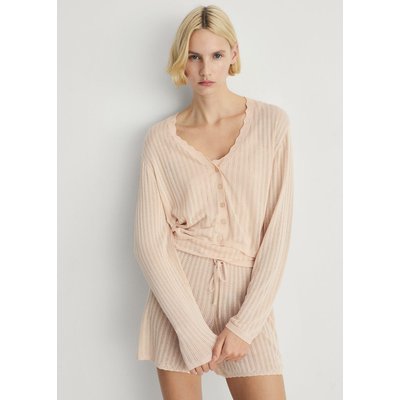 Cardigan de pyjama détail en maille ajourée MANGO