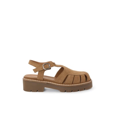 Sandale Plate en cuir CALYPSO MELLOW YELLOW
