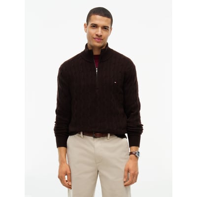 Pull col montant en laine torsadée TOMMY HILFIGER
