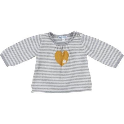 Pull rayé coton et cashmere -  Très bon état VERTBAUDET