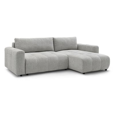 Canapé d'angle convertible 3 places en tissu chiné, ARSENE BOBOCHIC