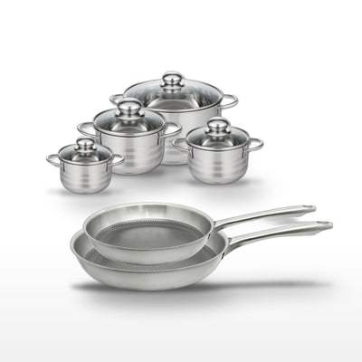 Batterie de cuisine 2 poêles 24/28cm + 4 faitouts RELIEF PASSION ELO