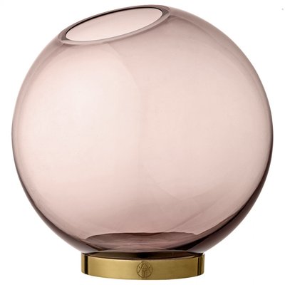 Vase en verre et laiton Globe AYTM