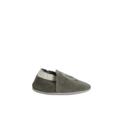 Chaussons élastiqués en cuir souple VERTBAUDET