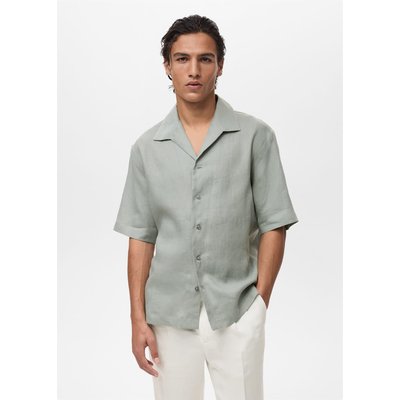 Chemise 100 % lin manches courtes MANGO MAN
