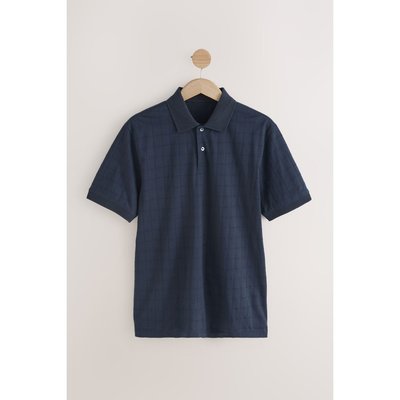 Polo 100 % coton texturé à col boutonné NEXT