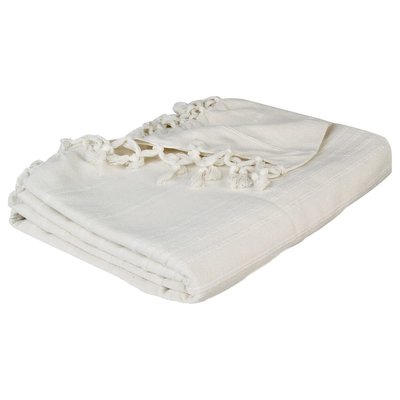 Jeté de lit 230x250 ivoire coton ATMOSPHERA