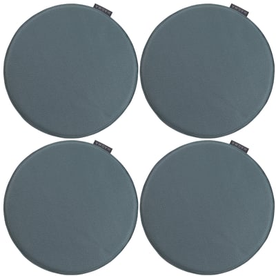 Galettes de chaise rondes imitation cuir LUIS 37cm- lot de 4 MAGMA HEIMTEX
