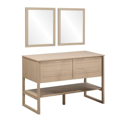 Meuble double +vasque +miroir ATOLL MOB IN