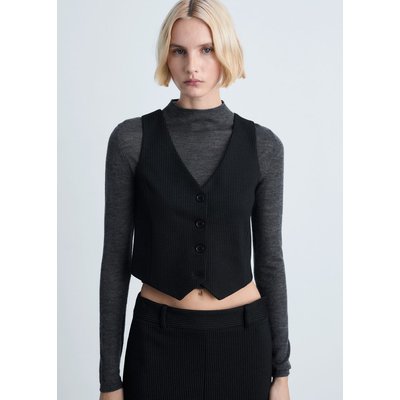 Gilet de costume à fines rayures MANGO