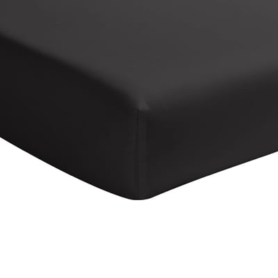 Drap housse en percale de coton lavé bonnet 30 cm uni, ELEGANCE BATON ROUGE
