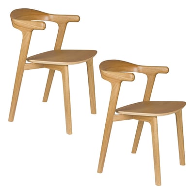 Chaise design en bois (lot de 2), NORTHWOOD ZUIVER