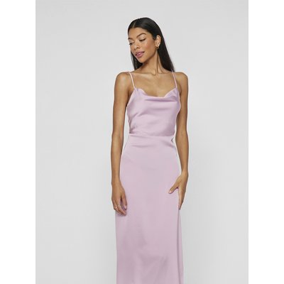 Robe longue satinée, fines bretelles VILA