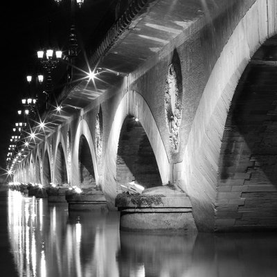 Tableau Sur Toile Pont Pierre Bord Noir Et Blanc CLASSIQUE INTEMPOREL CEANOTHE