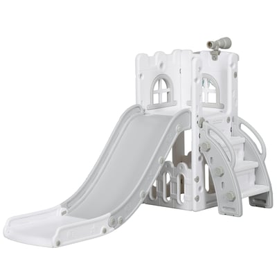 Toboggan pour enfants HDPE Gris AIYAPLAY