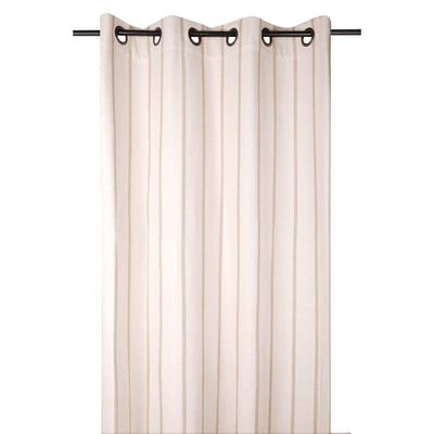 Rideau à œillets 135x260  St Trop anthracite coton DECORATIE