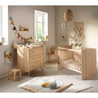 Chambre bébé complète, Lit et Commode à langer SAUTHON
