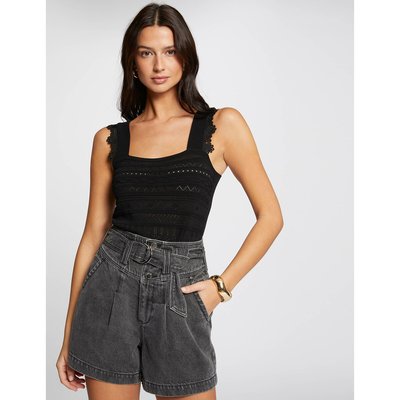 Tank top in tricot, vierkante hals MORGAN