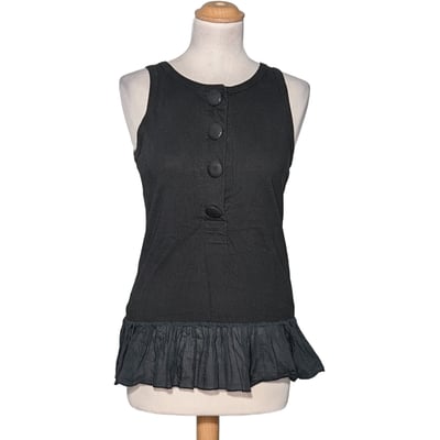 Débardeur Manoush Noir En Soie - Taille S - Très Bon État Occasion