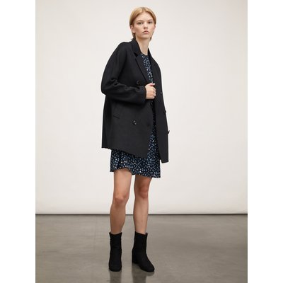 Manteau en drap double de laine mélangée de couleur unie MOTIVI