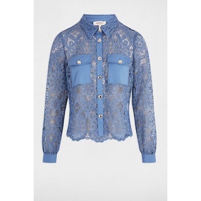 Camisa em renda de mangas compridas MORGAN