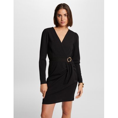 Robe courte ajustée, effet drapé MORGAN