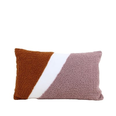 Coussin rectangulaire tissu bouclette ORNAMI