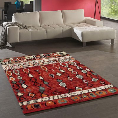 Tapis berbère tissé motifs tribaux MOROCO UN AMOUR DE TAPIS