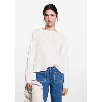 T-shirt col froncé MANGO TEEN