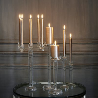 Set de 6 bougies effet métallique H25 SIA DECO