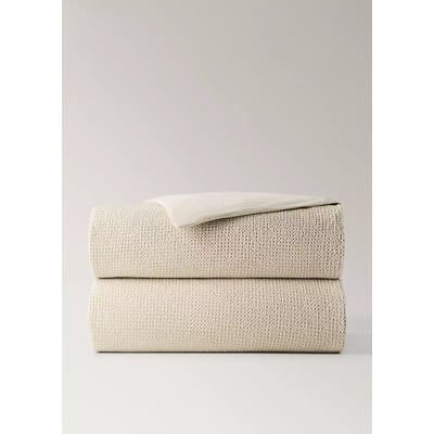 Housse de couette coton gaufré garment-dyed lit 180/200 cm MANGO HOME