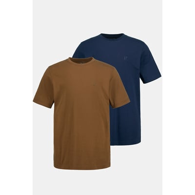 Lot de 2 T-shirts, col rond, collection Basic JP1880