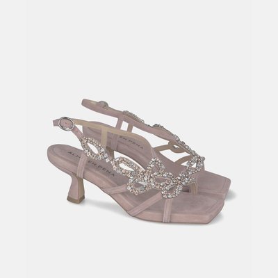 Sandales à talons carrés avec détails de strass ALMA EN PENA