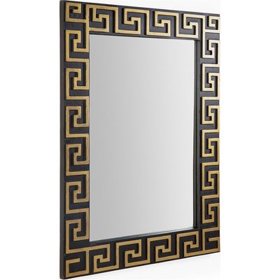 miroir mural bois de manguier  doré style art déco RECOLLECTION