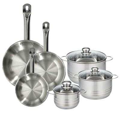 3 poêles 20/24/28cm + 3 faitouts 16/20/24cm ETERNA BRILLANT FACKELMANN