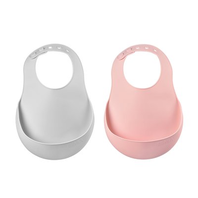 Lot de 2 bavoirs en silicone BEABA