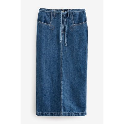 Jupe midi surpiquée avec ceinture NEXT