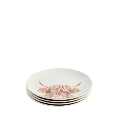 Assiette plate vache hamish, lot de 4 NEXT