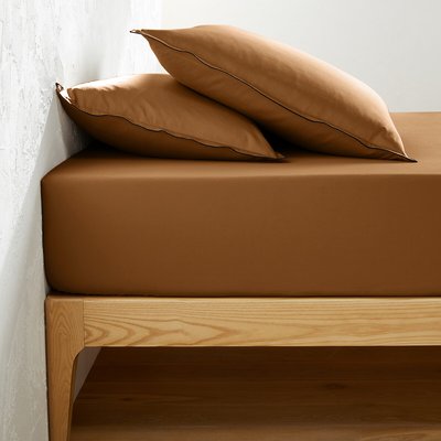 Drap-housse satin de coton lavé, Victor uni LA REDOUTE INTERIEURS